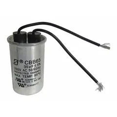 Motor replacement capacitor designed for use with model 1YNW4A. Provides voltage boost during motor startup or improves power factor in single-phase motors. Suitable for applications such as industrial fans, blowers, and pumps.