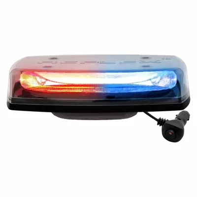 CODE 3 Mini Light Bar: Emergency Vehicle Mini Light Bar, Blue/Red, 40.8 W Watt - Emergency Vehicle Mini Light Bars
