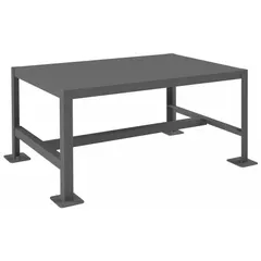Fixed-height steel-top worktable with a 36 x 24 inch work surface and 2000 lb load capacity. Suitable for assembly, maintenance, and packaging tasks in industrial workshops and warehouses. Non-expandable, non-modular design.