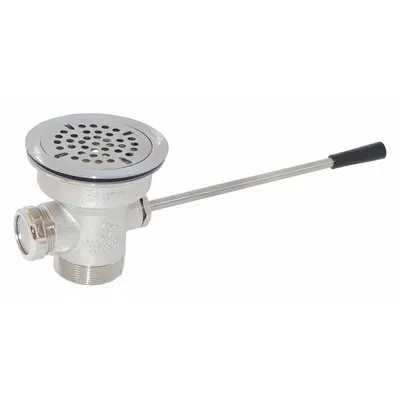 ENCORE D10-7400 Brass Sink Drain with Lever-Activated Stopper - Sink Drains with Lever-Activated Stopper