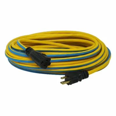 SOUTHWIRE Extension Cord: Outdoor Use, 50 ft Lg, Outlet, 5-15P, 14/3, SJTW, Blue/Yellow - Outdoor Extension Cords with Single Outlet