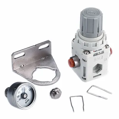 SMC IRV20-N11BG Vacuum Regulator, 3/8 in Inlet, Tube Connection, 240 lpm - Vacuum Regulators