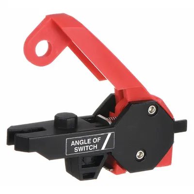 CONDOR Clamp-On Circuit Breaker Lockout for Single-Pole Breakers, 120/240V AC - Clamp-On Circuit Breaker Lockouts