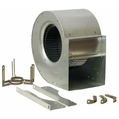 Direct-drive blower with a 10 3/4 inch wheel diameter and clockwise rotation. Supplied without a drive pack for flexible integration into ventilation, exhaust, and air circulation systems in industrial settings.