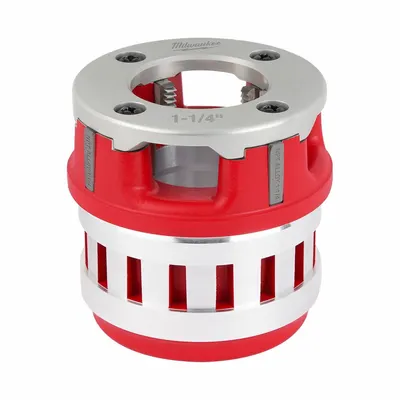 MILWAUKEE Pipe Threading Die Head: 12R, For 1 1/4 in Pipe, NPT, Alloy - Die Heads for Handheld Pipe Threaders