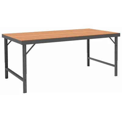 DURHAM MFG Work Table: Adj Ht, Hardboard, 96 in x 48 1/4 in - Engineered Wood-Top Worktables