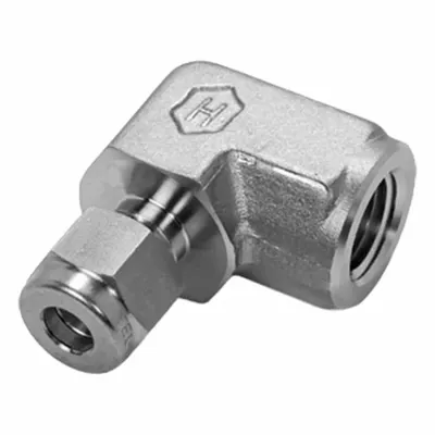 HAM-LET Let-Lok Double-Ferrule Tube x FNPT Adapter, 1/2 in OD x 1/4 in - Double-Ferrule Stainless Steel Fittings