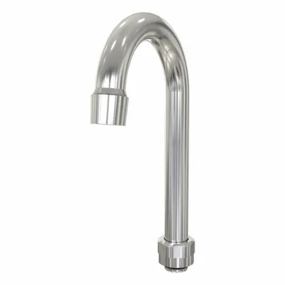SANI-LAV Spout: Spout, Gooseneck, Swivel Spout, Cast Brass, Chrome, 2 gpm Flow Rate - Gooseneck Faucet Spouts