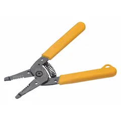 Standard wire stripper with cushion grip, 6-inch overall length. Strips solid wire from 24 AWG to 14 AWG and accommodates 26 AWG to 16 AWG with a stripping length of 6 to 8 inches. Used for removing insulation from electrical wires in general wiring, control cabinets, and electrical panels.