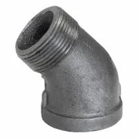 Metal Pipe Elbow: 1 1/4 in x 1 1/4 in, Threaded x Threaded, Class 150, 150 psi, 45° Elbow (MPN ZUSA-PF-23211)
