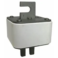 Fast-acting bolt-on fuse rated 630 A at 690 V AC, with indicating feature. Designed for overcurrent protection in power electronic circuits such as variable frequency drives, rectifiers, and UPS systems.