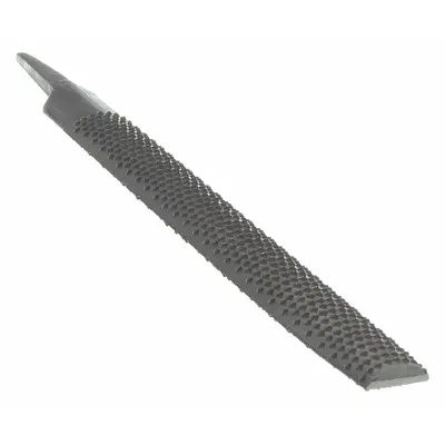 WESTWARD Half Round Wood Rasp File: Half Round, 6.5 Teeth per Inch, Single Edge Cut - Half-Round Wood Rasps