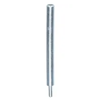 Steel setting tool with plain finish and female threaded design, used to install 1/4 in drop-in anchors into concrete or masonry. Ensures proper expansion and seating of the anchor for secure fastening in construction and mechanical applications