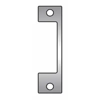 This electric strike faceplate from HES measures 1 1/4 inches wide by 4 7/8 inches high. It is designed for use with Series 1006 electric strikes in access control systems. The faceplate serves as a replacement or upgrade component for securing door hardware in commercial and industrial facilities