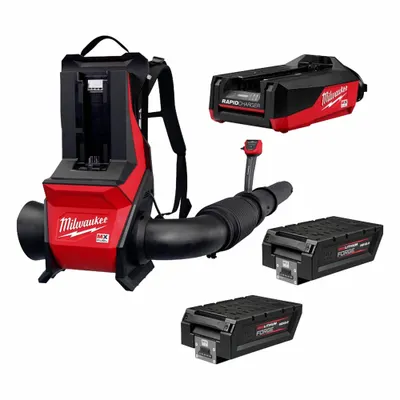 MILWAUKEE Backpack Blower Kit: Cordless, 800 cfm Max Air Flow, 190 mph Max Air Speed - Battery-Powered Backpack Blowers