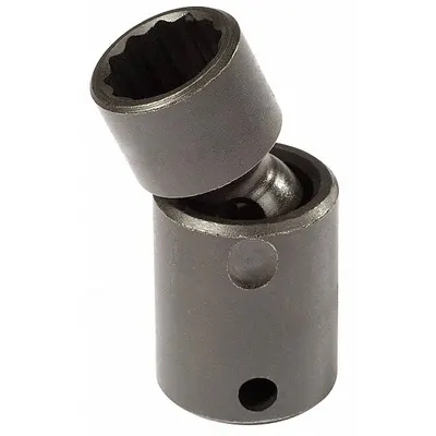 PROTO Flex Impact Socket: 11 mm Socket Size, 12-Point, Std, Black Oxide, Not Tether Capable - 3/8" Drive Metric Flex Impact Sockets