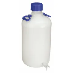 Swing-Handle Round Carboy with Spigot, 13.2 gal, HDPE, 350 mm Body Dia