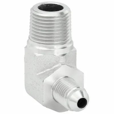 AEROQUIP 2024-6-4S NPTF-to-JIC Steel Hydraulic Hose Adapter - NPTF-to-JIC Steel Hydraulic Hose Adapters