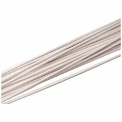 Round polypropylene welding rod in white, measuring 5/32 in diameter and 130 ft length, weighing 1 lb. Used for hot-air or extrusion welding of polypropylene components such as tanks, pipes, and linings in chemical processing, water treatment, and industrial containment applications.