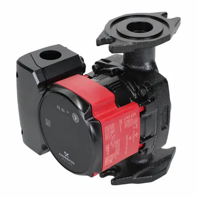 Grundfos Circulating Pump: 1/8 hp HP, 115V AC, Cast Iron, 1, 8 gpm, 19 ft Max. Head - General-Purpose Inline Circulator Pumps