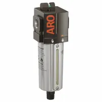 ARO Filter: Coalescing, 1/2 in NPT, 0.3 micron, 197 scfm, 250 psi Max Op Pressure, Metal Bowl (MPN F35342-311)
