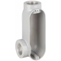 Conduit Outlet Body: Aluminum, 2 1/2 in Trade Size, LL Body, 142 cu in Body Capacity, Threaded Hub (MPN OLL-7)