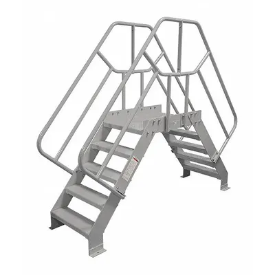 COTTERMAN Crossover Bridge: 3.3 ft Platform Ht, Aluminum, 500 lb Load Capacity - Easy Descent Crossover Bridges