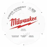 This 10-inch diameter circular saw blade is designed for cutting fiber cement materials such as siding and backer board. It features 6 carbide teeth with a 0.08-inch cut width and a 5/8-inch arbor, providing efficient cutting in abrasive fiber cement applications
