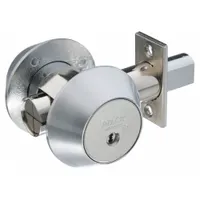 Standard cylindrical deadbolt for doors up to 1 3/4 in thick. Features a satin chromium-plated finish, Protec2 keyway, and conventional core cylinder with core included. Not ADA compliant or ligature-resistant. Suitable for commercial or industrial access control applications