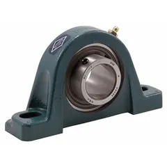 Ball bearing kit with cast iron housing and 3/4 in bore diameter. Includes bearing support for shaft stabilization in blower assemblies. Designed for use with 1AHA1 blower.
