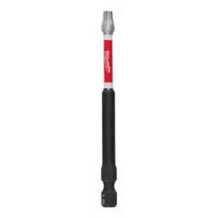 This impact-rated Torx bit features a T25 size and hex shank for use with impact drivers. Made from alloy steel, it is suited for driving Torx fasteners in applications requiring high torque transfer.