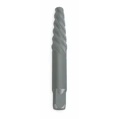 This spiral-flute extractor is designed for removing broken or damaged screws from metal, wood, or plastic. Size #6 with a capacity of 3/4 in to 1 in. The spiral-flute design grips the screw interior for reverse-out extraction.