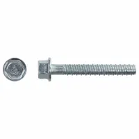 This heavy-duty hex-head screw anchor is designed for fastening into concrete, block, or brick. Made from Grade 5 steel with a self-threading tip and external hex drive, it provides secure holding for fixtures and structural elements. The anchor is removable and supplied in a 10-pack