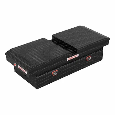 WEATHER GUARD Gull Wing Lid Crossover Box, 72 in Overall Width, Gloss Black - Gull Wing Lid Crossover Boxes