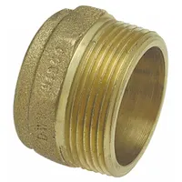Bronze drain, waste, and vent adapter with Cup x MNPT ends, designed for connecting 3 in CTS copper tube to 3 in male NPT pipe in plumbing and industrial drainage systems