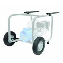 Wheel kit for AMT Roll Frame series, includes rubber-tired wheels with 10-inch diameter. Compatible with model 2760-104-K0. Used to add mobility to pumps or equipment mounted on the roll frame in industrial or job site applications.