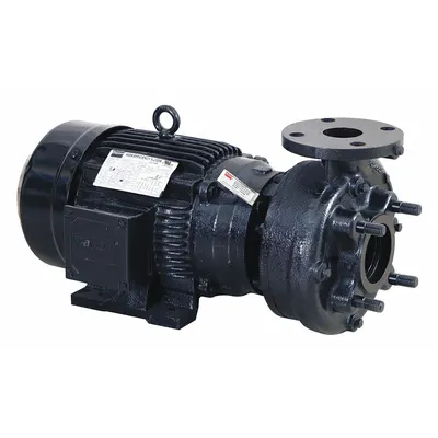Dayton Centrifugal Pump: 5 hp, 208-240/480V AC, 100 ft Max Head, 2 in - 5 to 10 HP Straight Centrifugal Pumps