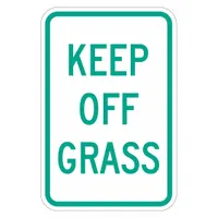 This aluminum sign features an Engineer Grade retroreflective surface for visibility in low-light conditions. It is designed for mounting with pre-drilled holes and is suitable for marking restricted areas such as lawns, gardens, or construction zones to deter trespassing or damage