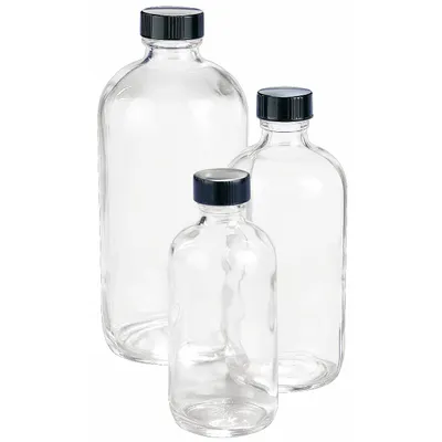KIMBLE 5610433B Rectangular Glass Lab Bottle, 125 mL, 33-400 mm, Colorless - Rectangular Glass Lab Bottles