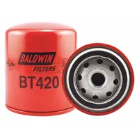 Spin-on transmission fluid filter with cellulose media. Includes an 8 psid bypass valve and anti-drainback valve. Used on Hyster vehicles to remove contaminants from transmission fluid