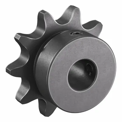 TSUBAKI Single Strand Sprocket: 41, For 1/2 in Chain Pitch, 1/2 in Bore Dia, 10 Teeth - Size 41 Fixed-Bore Roller Chain Sprockets