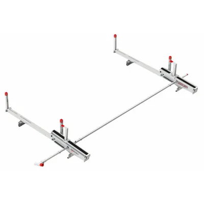 WEATHER GUARD 2271-3-01 Aluminum Van Roof Rack, White - Van Roof Racks