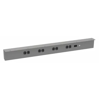 TENNSCO WOP-42-WK-1 Powerstrip, 115 V, 42 in Width, Steel, Gray - Power Strips & Mounting Panels for Workbenches