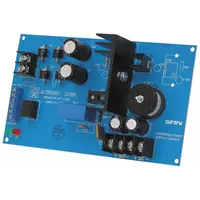 The ALTRONIX SMP5PM is a supervised power supply board that accepts 24/28V AC input and delivers selectable 12VDC or 24VDC output at 4A. Constructed with phenolic/fiberglass material, it is used in access control, CCTV, and automation systems requiring regulated DC power