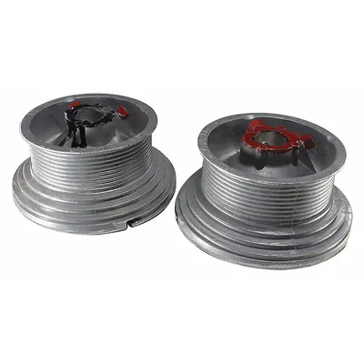 AMERICAN GARAGE DOOR 400-54S Cable Drum, Aluminum, 4 in Dia, 275 lb Load, 2-Pack - Drums