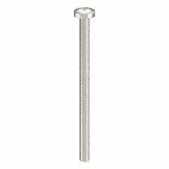 Pan head machine screw with M4x0.70 thread, 60 mm length, made from 316 stainless steel with a plain finish. Features a Phillips #2 drive and is supplied in a pack of 10. Commonly used in general assembly and fastening applications where corrosion resistance is required.