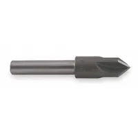 This KEO countersink features a 60° included angle and four-flute design for smooth, chatter-free cutting. The TiN-coated cobalt steel construction provides heat resistance and extended tool life. It is used for deburring and countersinking holes in metal, wood, and plastic, suitable for general machining applications
