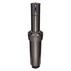 Pop-up rotor sprinkler head with part-circle coverage pattern. Operates at 25 to 65 psi, delivering 0.73 to 9.63 gpm over a spray distance of 25 to 50 ft. Suitable for watering medium to large turf areas in residential and commercial landscapes.