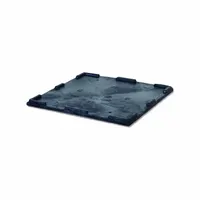 This black plastic lid is designed to cover and secure BUCKHORN bulk containers, protecting contents from dust and debris during storage or transport. Compatible with BUCKHORN model BH4845 containers, it is commonly used in industrial and logistics material handling applications