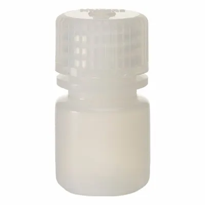 NALGENE Diagnostic Bottle: HDPE, 0.25 fl oz, 8 mL, Natural, 20 mm Screw Closure Size - HDPE Narrow Mouth Round Lab Bottles